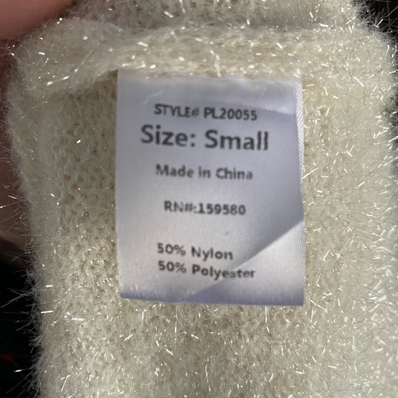 Pink Lily off white, sparkly sweater - Picture 6 of 9